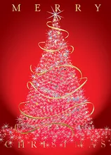 Glimmering Tree — christmas tree greeting card, personalized by Best Holiday Cards