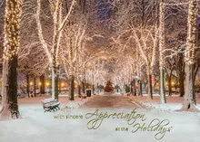Glistening Appreciation — insurance greeting card, personalized by Best Holiday Cards