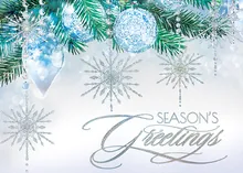 Glittering Greetings — snowflake greeting card, personalized by Best Holiday Cards