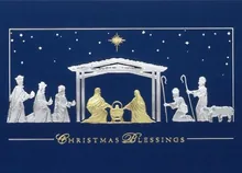 Golden Adoration — christmas greeting card, personalized by Best Holiday Cards