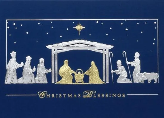 Golden Adoration — personalized business greeting card from Best Holiday Cards