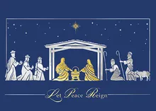 Golden Adoration — religious cards greeting card, personalized by Best Holiday Cards