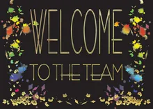 Golden Welcome — welcome cards greeting card, personalized by Best Holiday Cards