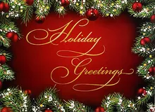 Greenery Greetings — holiday greenery greeting card, personalized by Best Holiday Cards