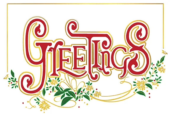 Greetings! — Holiday Greeting Card — personalized business greeting card from Best Holiday Cards