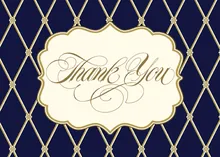 Handsome blue diamond Thank You — thank you cards greeting card, personalized by Best Holiday Cards