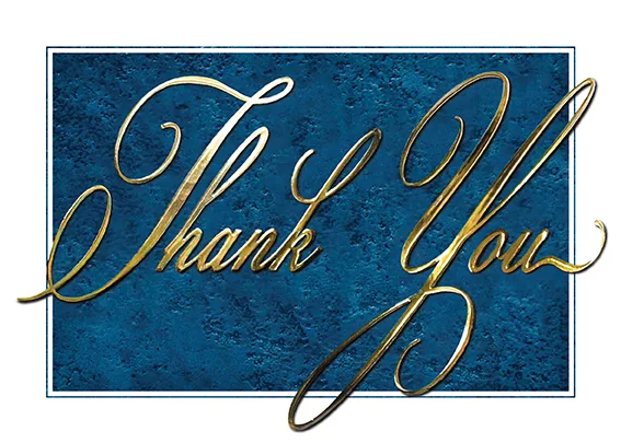 Handsome Blue Marble Thank You — Corporate Thank You Card — personalized business greeting card from Best Holiday Cards