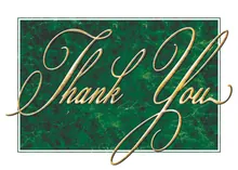 Handsome Green Marble Thank You — thank you cards greeting card, personalized by Best Holiday Cards