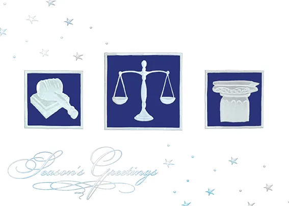 Handsome Legal Greeting — Holiday Card for Legal Professionals — personalized business greeting card from Best Holiday Cards