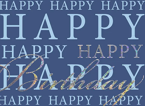 Happy Birthday on Repeat — personalized business greeting card from Best Holiday Cards