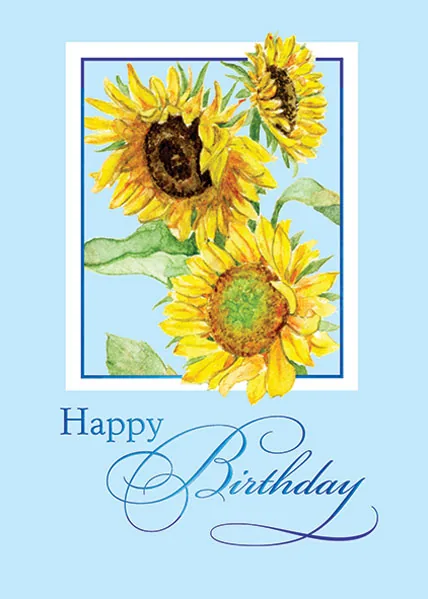 Happy Birthday, Sunflower! — Birthday Greeting Card — personalized business greeting card from Best Holiday Cards