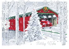 Here Comes the Tree! — winter scene greeting card, personalized by Best Holiday Cards