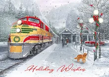 Holiday Express — winter scene greeting card, personalized by Best Holiday Cards