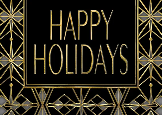 Holidays Deco-Style — Holiday Greeting Card — personalized business greeting card from Best Holiday Cards