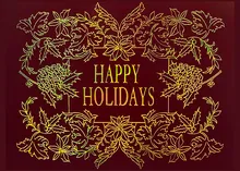 Intricate Holiday — holiday greenery greeting card, personalized by Best Holiday Cards