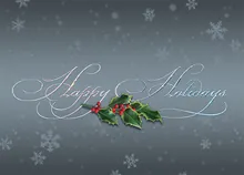 It's a Holly Day! — holiday greenery greeting card, personalized by Best Holiday Cards