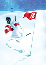 Just missed it! — golf greeting card, personalized by Best Holiday Cards