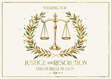 Laurel Wreath of Justice — attorneys greeting card, personalized by Best Holiday Cards