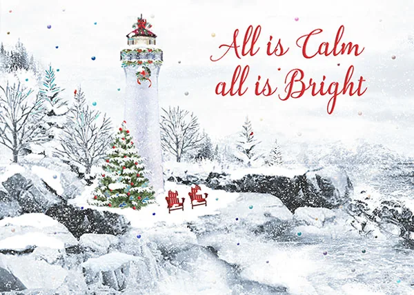 Lighting the Way — Holiday Greeting Card — personalized business greeting card from Best Holiday Cards