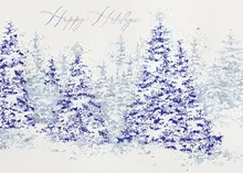 Majestic Tree Line — treeline greeting card, personalized by Best Holiday Cards
