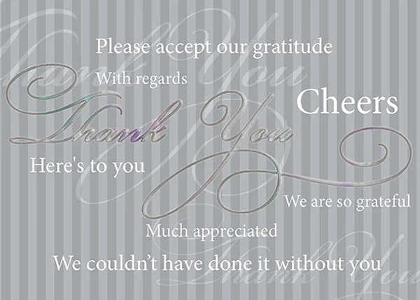 Many ways to say "Thanks!" — Business Thank You Card — personalized business greeting card from Best Holiday Cards