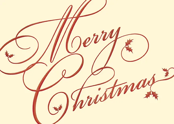 Merry Christmas Classic — Merry Christmas Card — personalized business greeting card from Best Holiday Cards