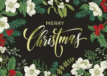 Merry Christmas Roses — christmas greeting card, personalized by Best Holiday Cards