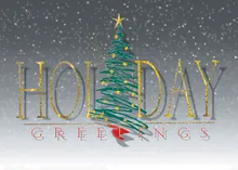 Modern Sparkle Tree — christmas tree greeting card, personalized by Best Holiday Cards
