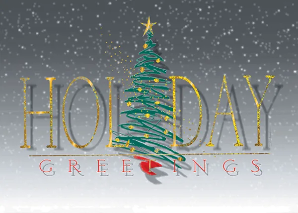 Modern Sparkle Tree — Holiday Cards for Business — personalized business greeting card from Best Holiday Cards