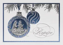 Nativity in an Ornament — religious cards greeting card, personalized by Best Holiday Cards