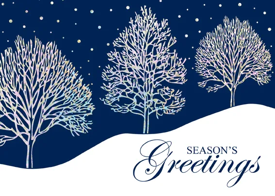 Nature's Luminous Touch — Christmas Card for Business — personalized business greeting card from Best Holiday Cards