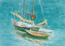 Nautical Season — tropical greeting card, personalized by Best Holiday Cards