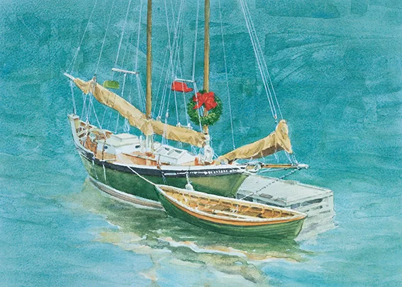 Nautical Season — Sailing Holiday Card — personalized business greeting card from Best Holiday Cards