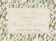 New Rose — business verse greeting card, personalized by Best Holiday Cards