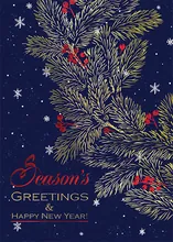 On Golden Wreath — financial advisors greeting card, personalized by Best Holiday Cards