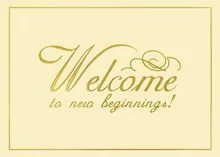 Only The Beginning — welcome cards greeting card, personalized by Best Holiday Cards