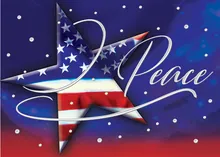 Patriotic Star — patriotic cards greeting card, personalized by Best Holiday Cards