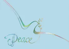 Rainbow Peace Dove — peace greeting card, personalized by Best Holiday Cards