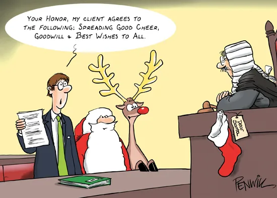 Santa's consent… — personalized business greeting card from Best Holiday Cards