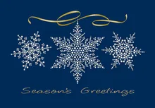 Seasonal Snowflakes — snowflake greeting card, personalized by Best Holiday Cards