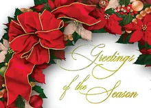 Seasonal Wreath — wreath greeting card, personalized by Best Holiday Cards