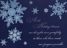Sending Warm Wishes and Thanks — snowflake greeting card, personalized by Best Holiday Cards