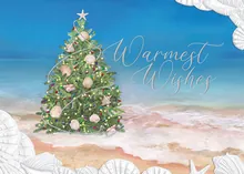 She Sells Sea Shell Tree — tropical greeting card, personalized by Best Holiday Cards