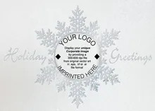 Shimmering Snowflake Logo — snowflake greeting card, personalized by Best Holiday Cards