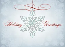 Shimmering Snowflake Ornament — snowflake greeting card, personalized by Best Holiday Cards