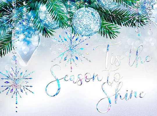 Shine This Season! — Christmas Greeting Card — personalized business greeting card from Best Holiday Cards