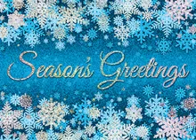 Snowflake Greetings — snowflake greeting card, personalized by Best Holiday Cards