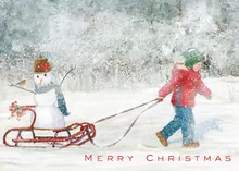 Snowtime Frolic — christmas greeting card, personalized by Best Holiday Cards