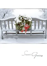 Snowy Holiday Tranquility — winter scene greeting card, personalized by Best Holiday Cards