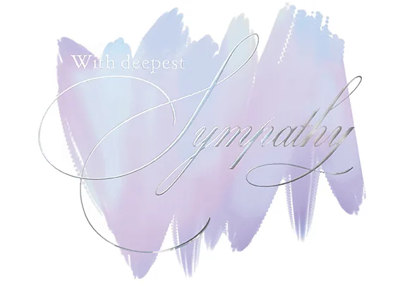 Soft Sympathy — Sympathy Greeting Card — personalized business greeting card from Best Holiday Cards